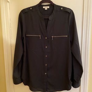 Calvin Klein dark blue top NWOT